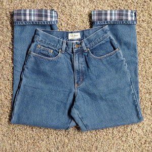 L.L. BEAN Flannel Lined Jeans - LIKE NEW - Sz 6